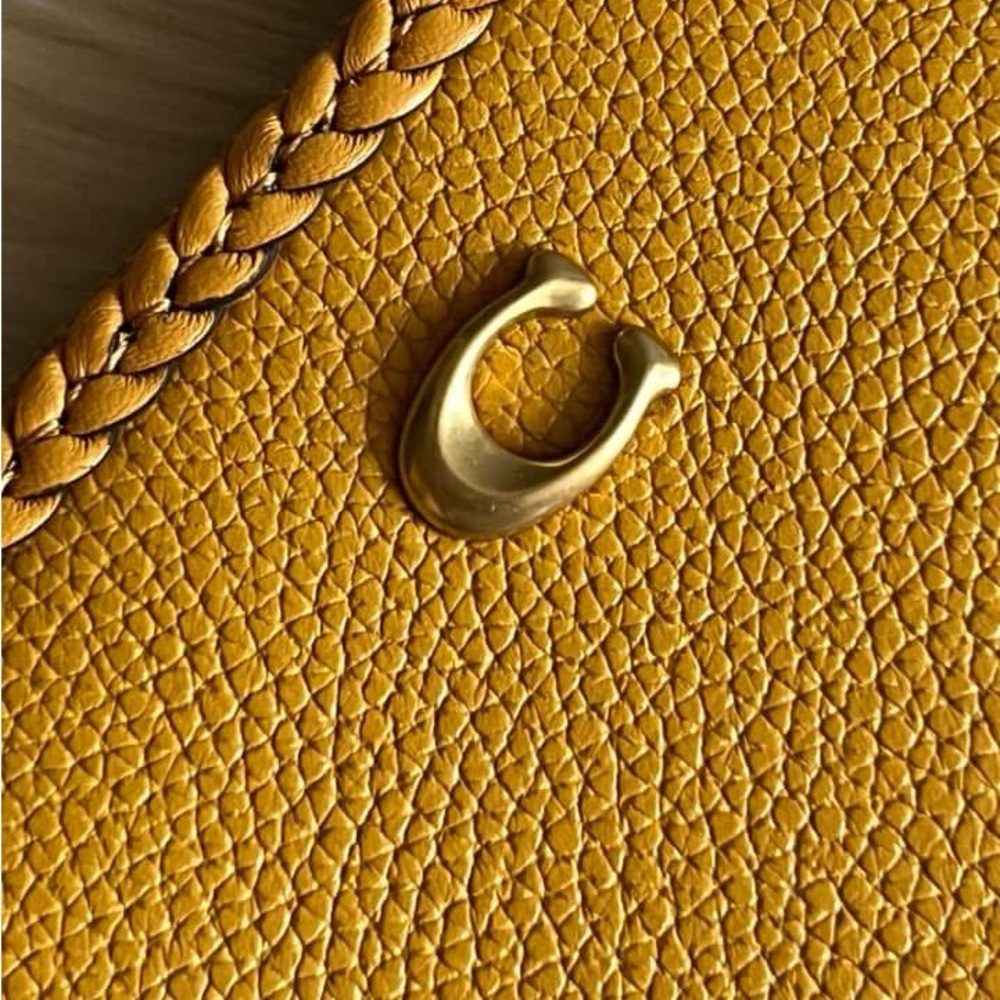 💰SOLD - CJ875 - Coach Zip Around Wallet with Braid - Picture 4 of 12